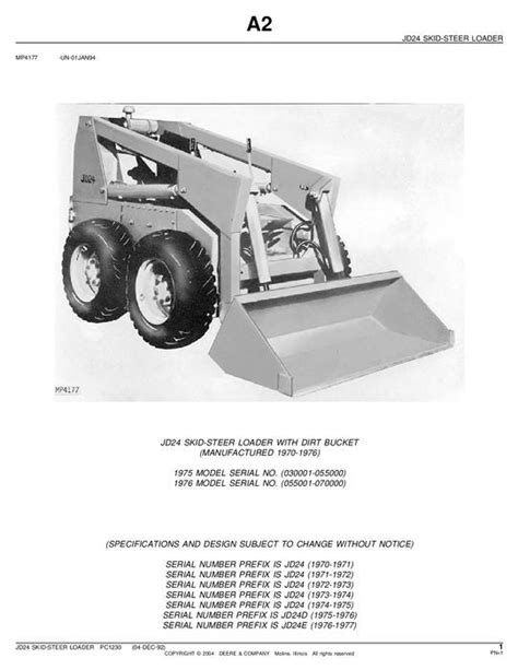 john deere 24 skid steer manuals|jd 24 first skids.